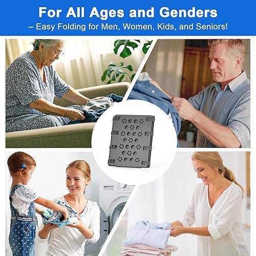 Miniatura 4 de BoxLegend V3 - Tabla plegable para camisas, carpeta de ropa, carpetas de plástico duradero para lavandería, tablas plegables, color gris