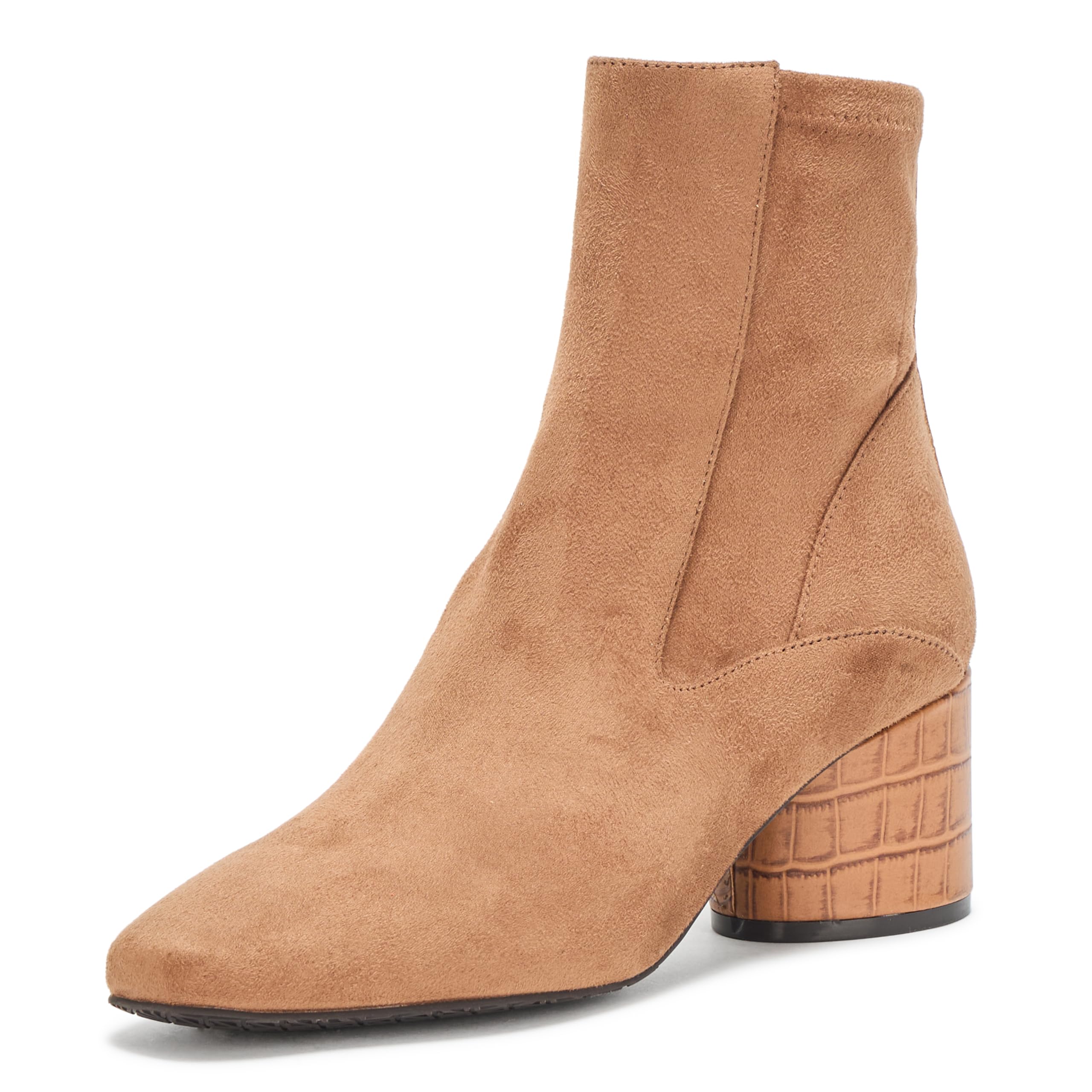 Donald Pliner Womens GAIGE Heeled Ankle Booties - 2 Stacked Block Heel Zip Closure Ankle Boots Fashion Womens