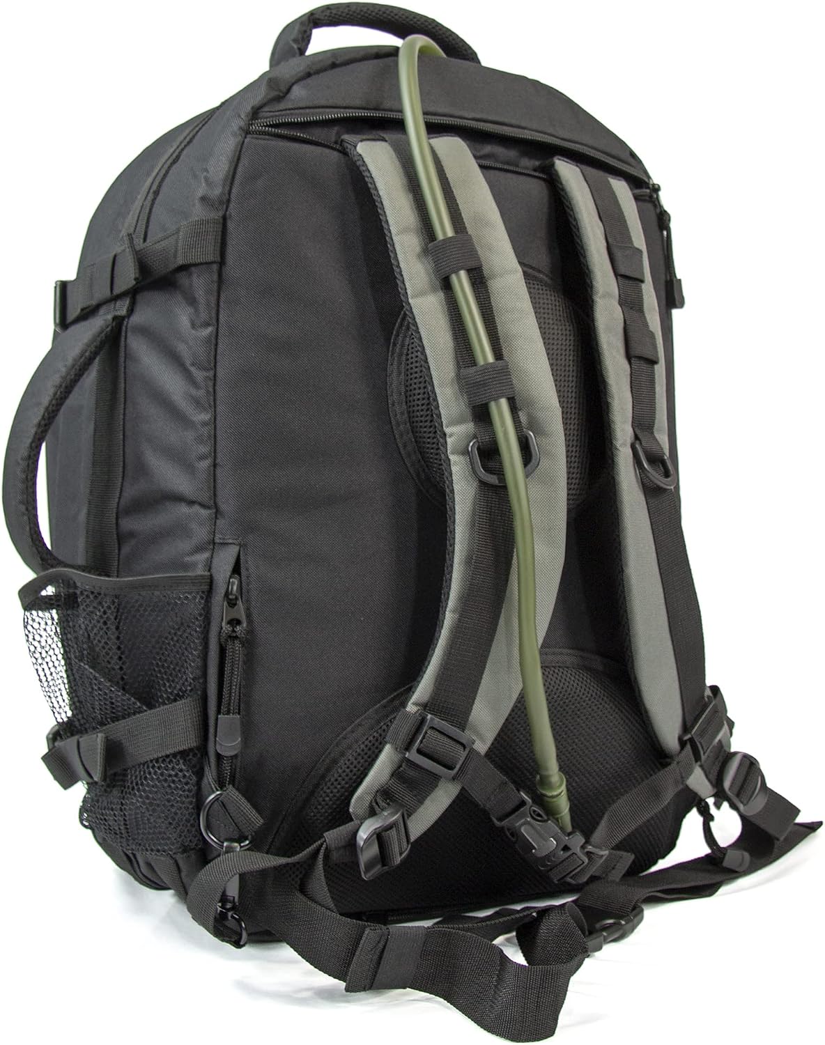 Emergency Zone Stealth Tactical 53L Backpack with 2L Hydration Bladder and Waterproof Cover