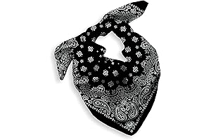 100% Cotton Black Bandanna: A Dapper Accessory for Style and Functionality