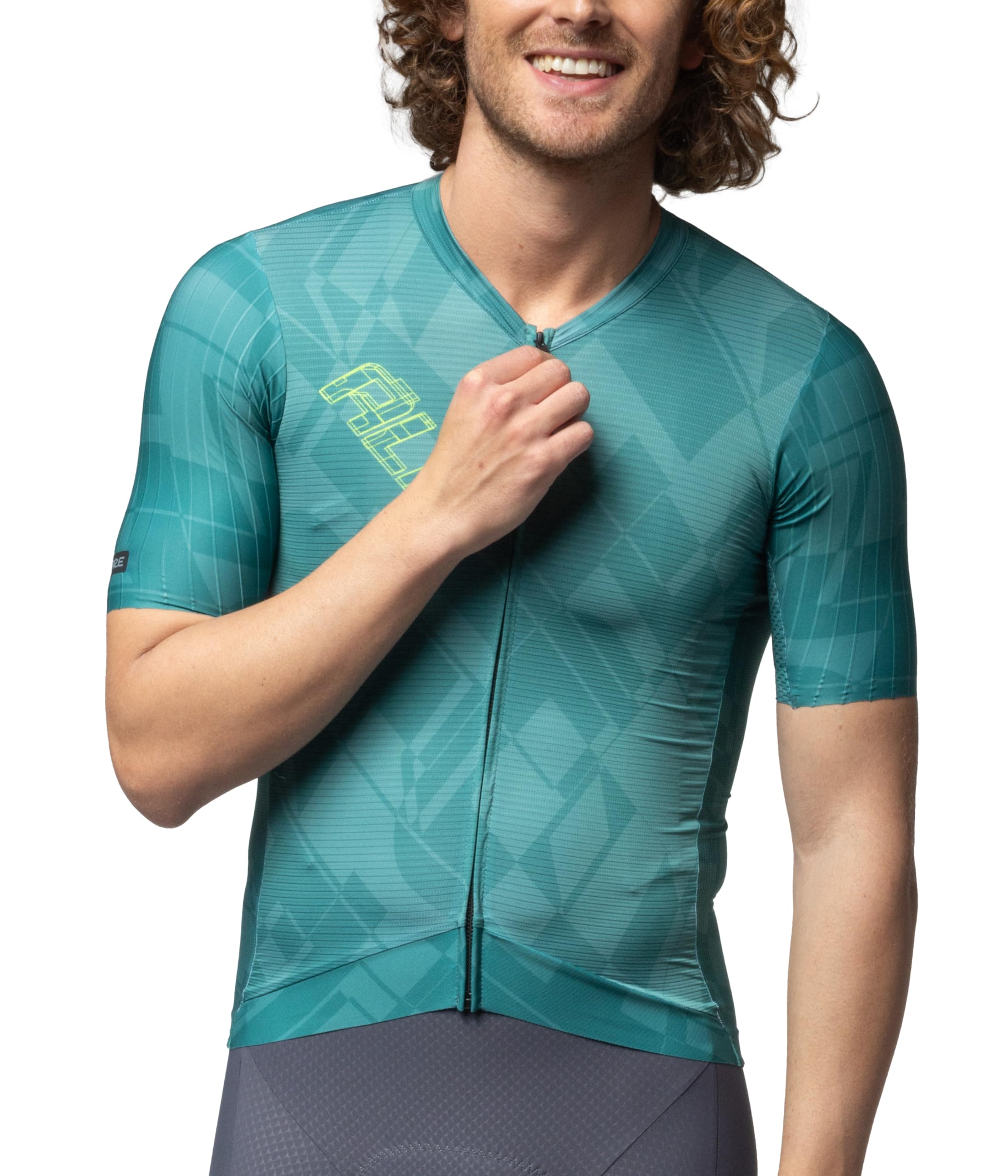Alé Cycling Men's PR.E Schema Short Sleeve Cycling Jersey, Emerald, S