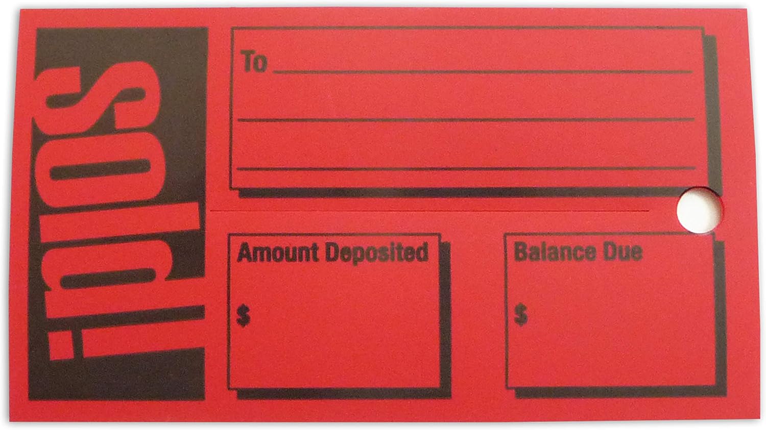 Sold Tags - Heavy Duty Weatherproof - Pack of 100 Red Vinyl Waterproof Sold Tags