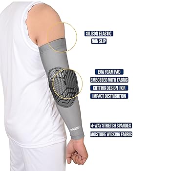 Amazon.com: Exxact Sports Elbow Pad Arm Compression Sleeve