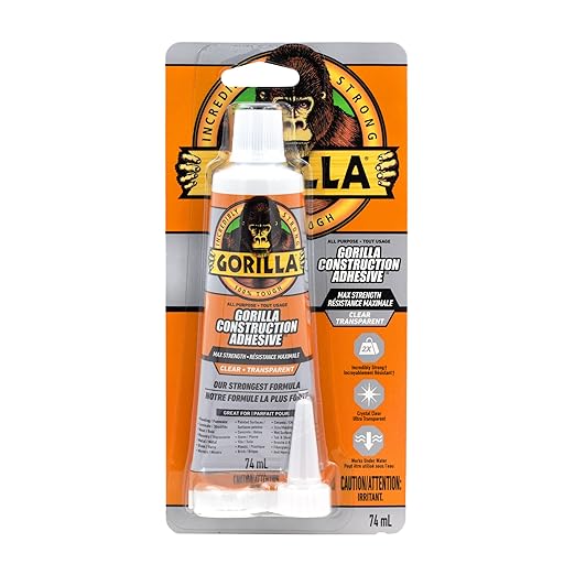 Pegamento de Construcción Gorilla 2.5 oz Transparente miniatura 2
