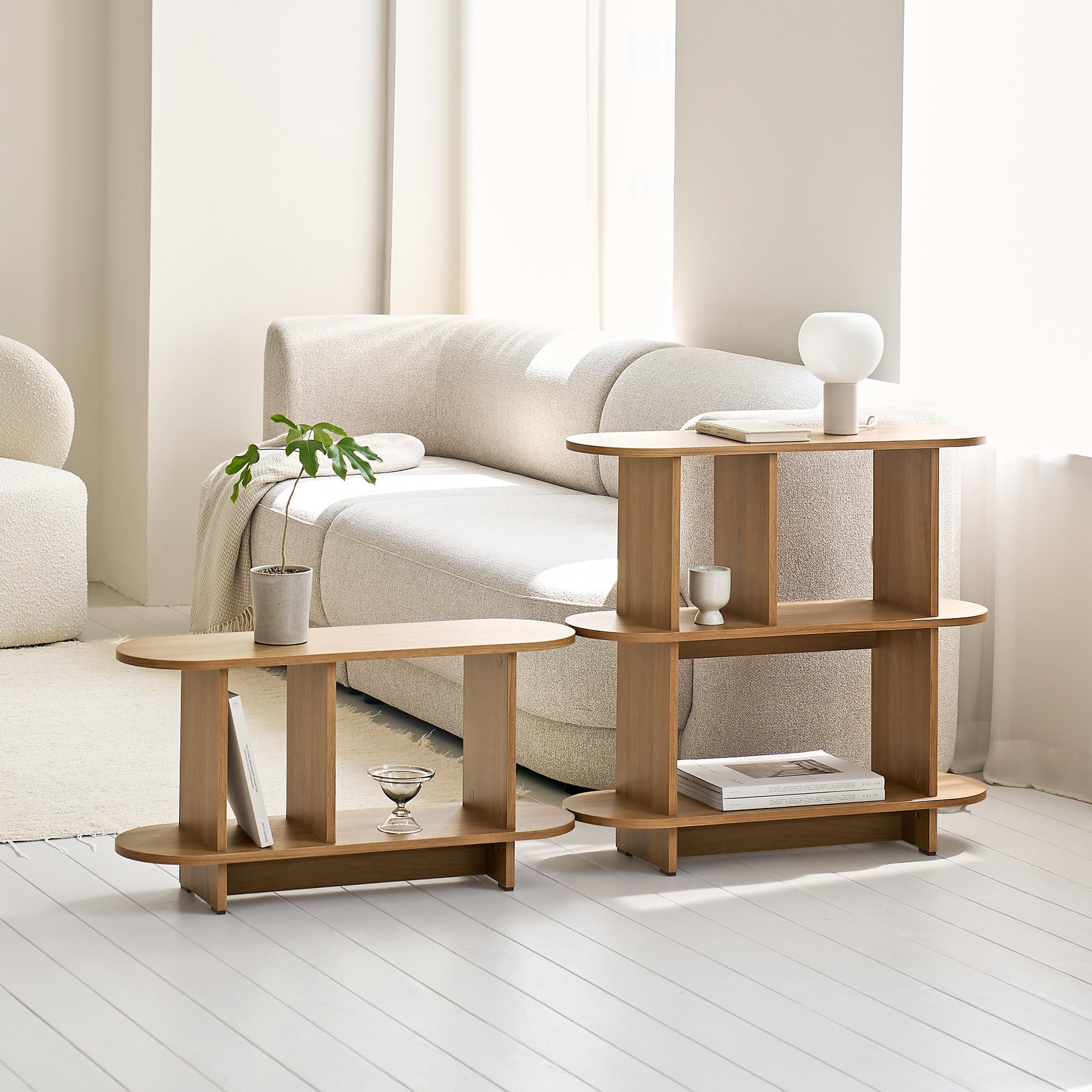 Amazon｜バルトラウンドシェルフ 4サイズラック (ナチュラル, 3