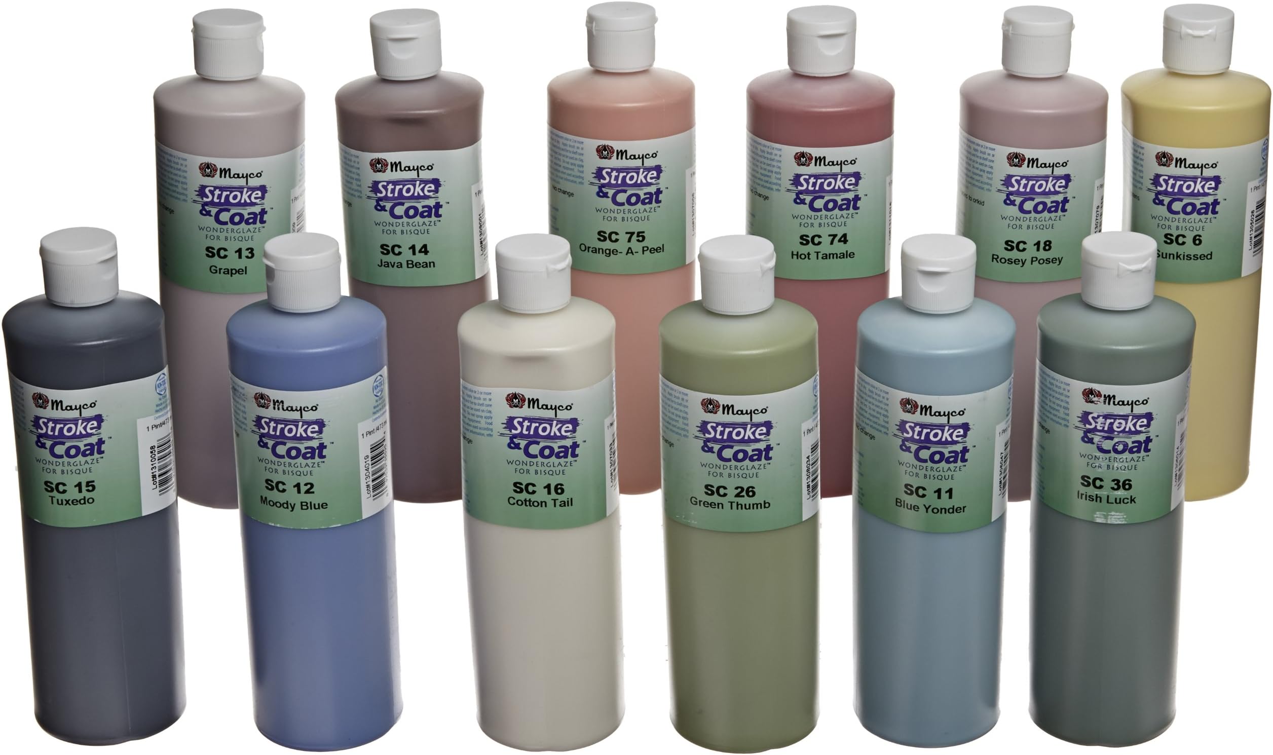 Mayco Stroke & Coat Wonderglaze Kit - Bottle, 16 oz, Wonderglaze Kit 1