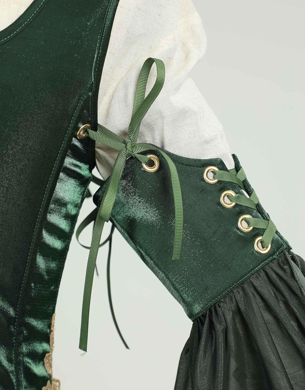 Renaissance Costume Women Ren Faire Dress Outer Garment Elf Costume for Women(Underskirt Not Included) - Image 8