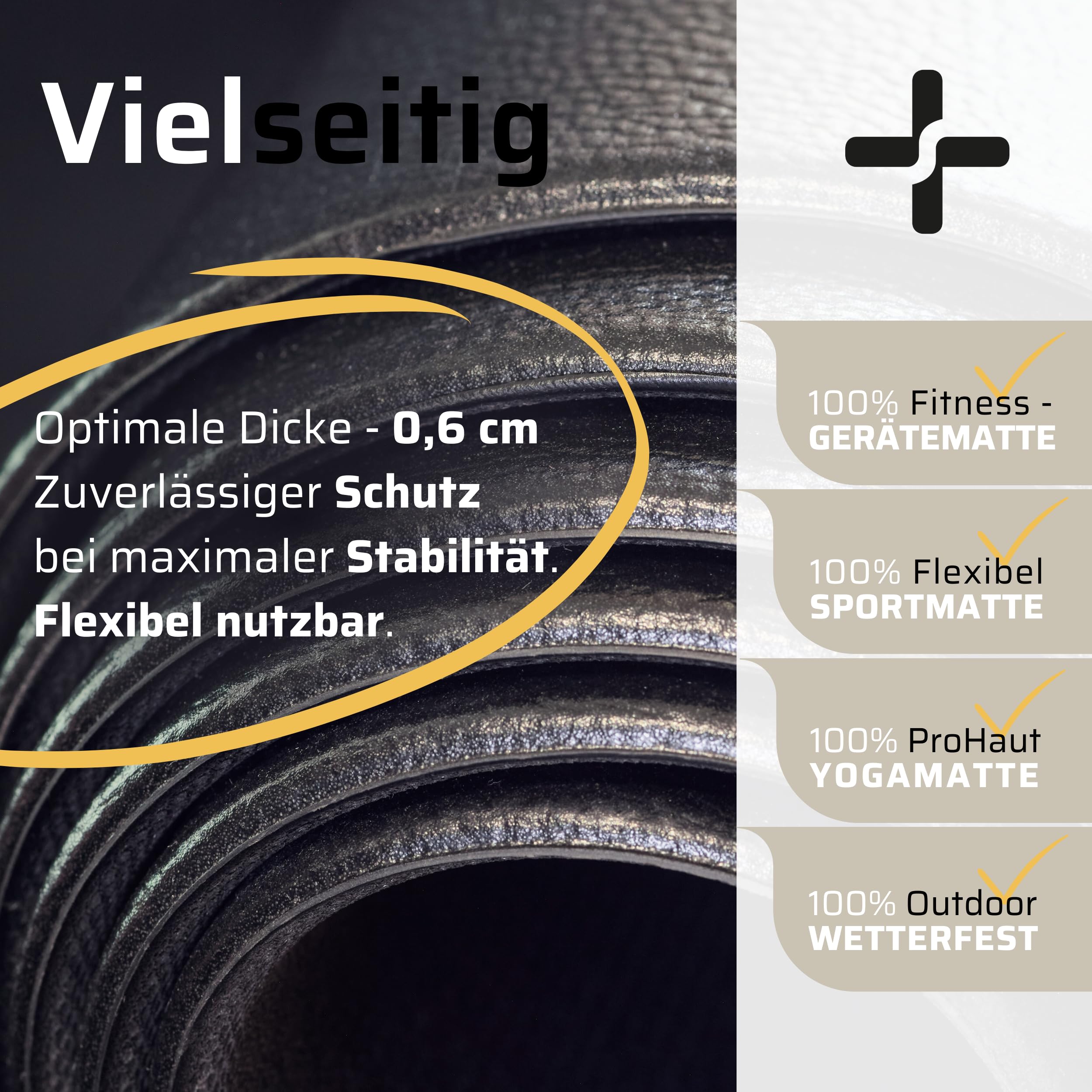 SportPlus Bodenschutzmatte Fitness | 4 Größen – rutschfeste Unterlage für Sportgeräte wie Ergometer, Heimtrainer, Rudergerät, Laufband – schadstoffgeprüft, auch für Yoga & Gymnastik
