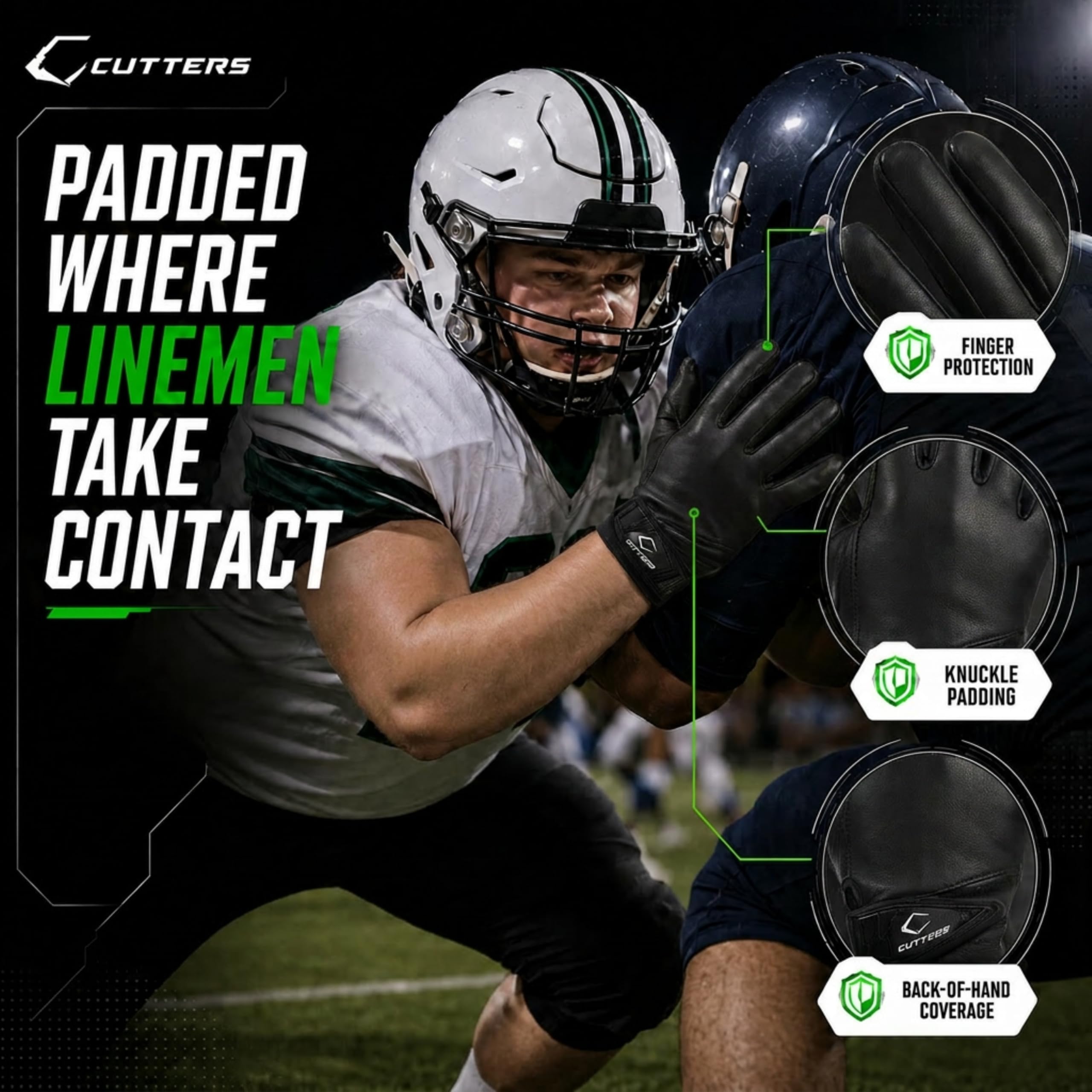 CUTTERS - Guanti Force 6.0 Lineman Nero XXXL
