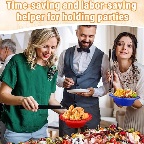 Miniatura 6 de Lallisa 160 cuencos de plástico desechables multicolor de 12 onzas, tazas de postre, helado, aperitivos, ensalada, sopa, cuencos para servir