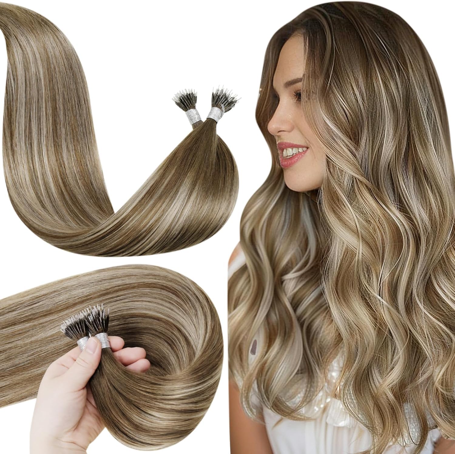 LaaVoo Echthaar Extension Haar Extensions