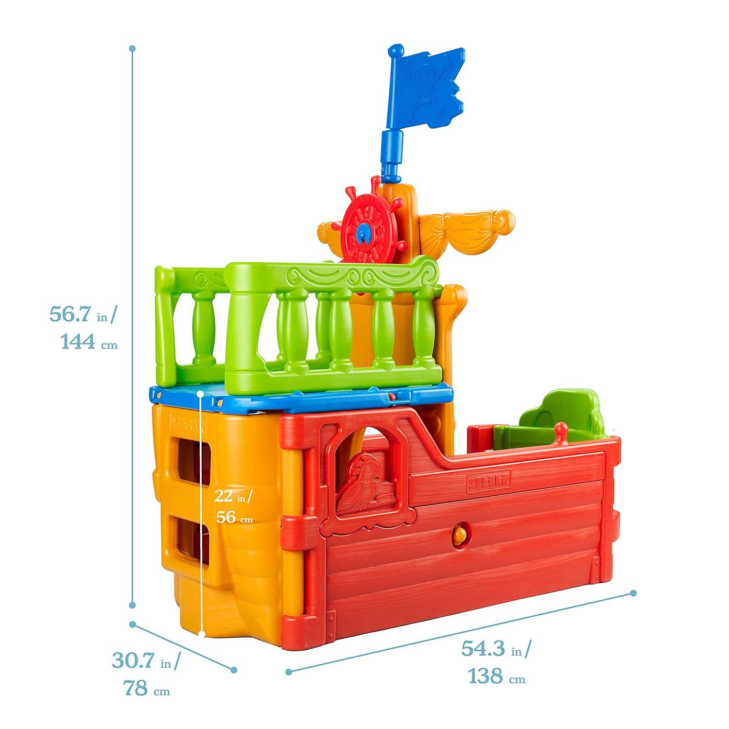 Free Shipping Over $50 ECR4Kids Indoor/Outdoor Buccaneer Pirate Play Boat for Kids at Home or Daycare Flash Sale Buy 1 get 1 ECR4Kids Indoor/Outdoor Buccaneer Pirate Play Boat for Kids at Home or Daycare