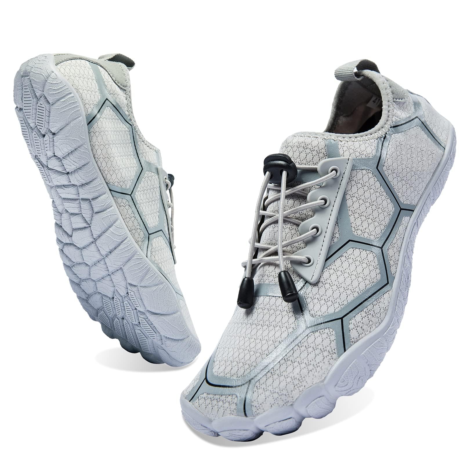 WOTTE Scarpe da acqua da uomo, ad asciugatura rapida, leggere, traspiranti, per la spiaggia, pesca, yoga, immersioni, surf, taglia 40-50
