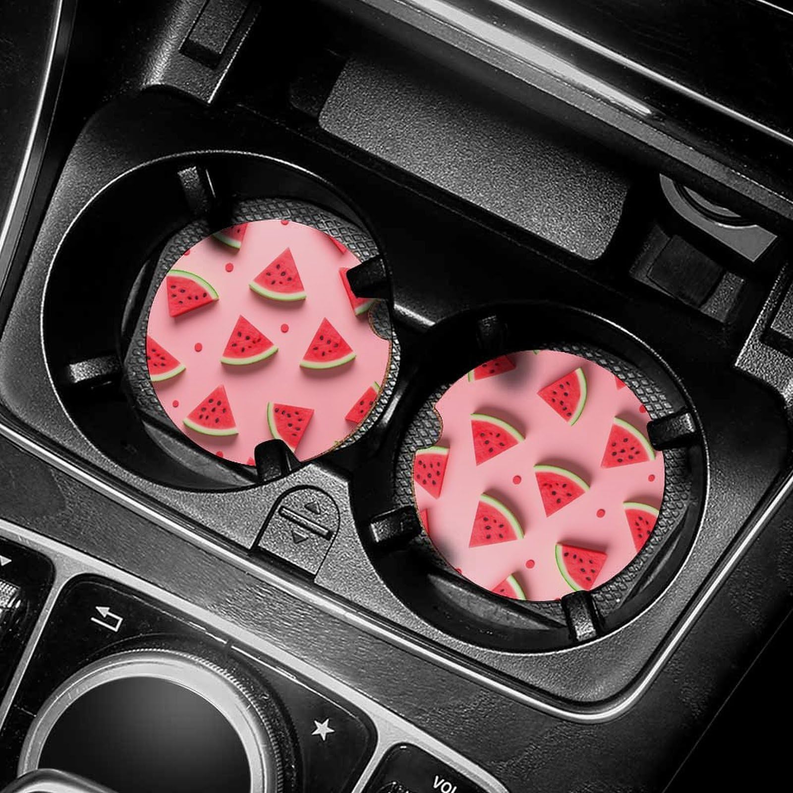 Dessous de verre pour voiture pastèque pour un habitacle propre en voyage