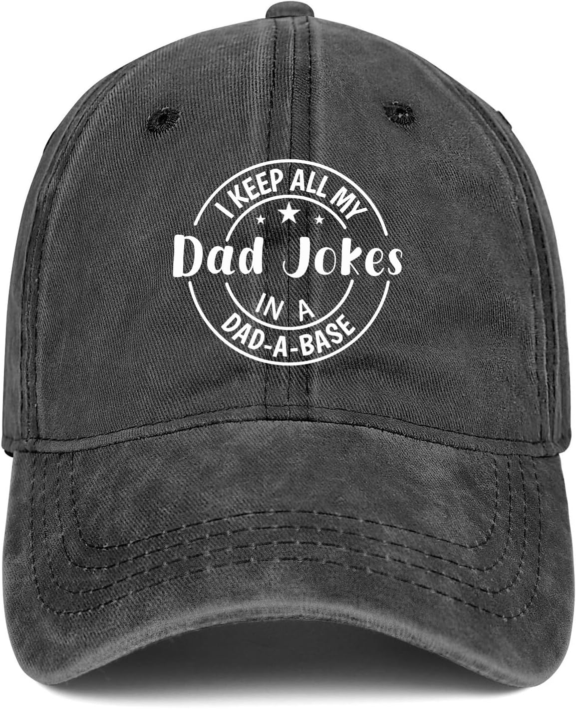 Dad Jokes Hat for Dad Papa Fathers Day Birthday Gifts for Men Dad from Daughter Son - Funny Black Dad Baseball Cap