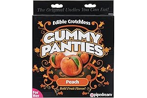 Pipedream Edible Crotchless Gummy Panties in Enchanting Peach Flavor