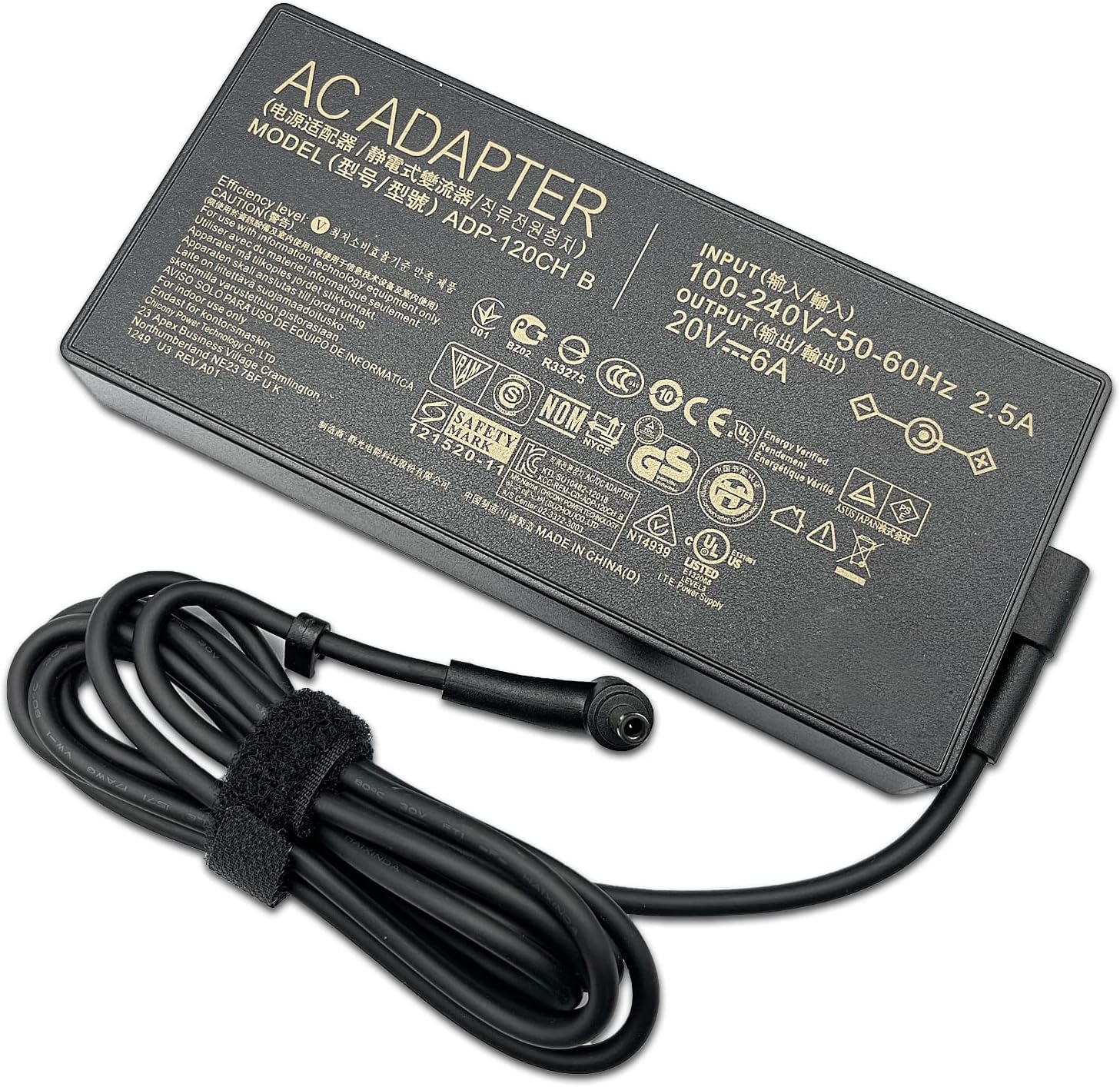 20V 6A 120W 4.5x3.0mm AC Charger ADP-120CD B A17-120P2A Compatible for ASUS ZenBook UX534FT Q537 UX534FT Q546FD Q546F Q547FD Q537FD Q547F Laptop Power Supply
