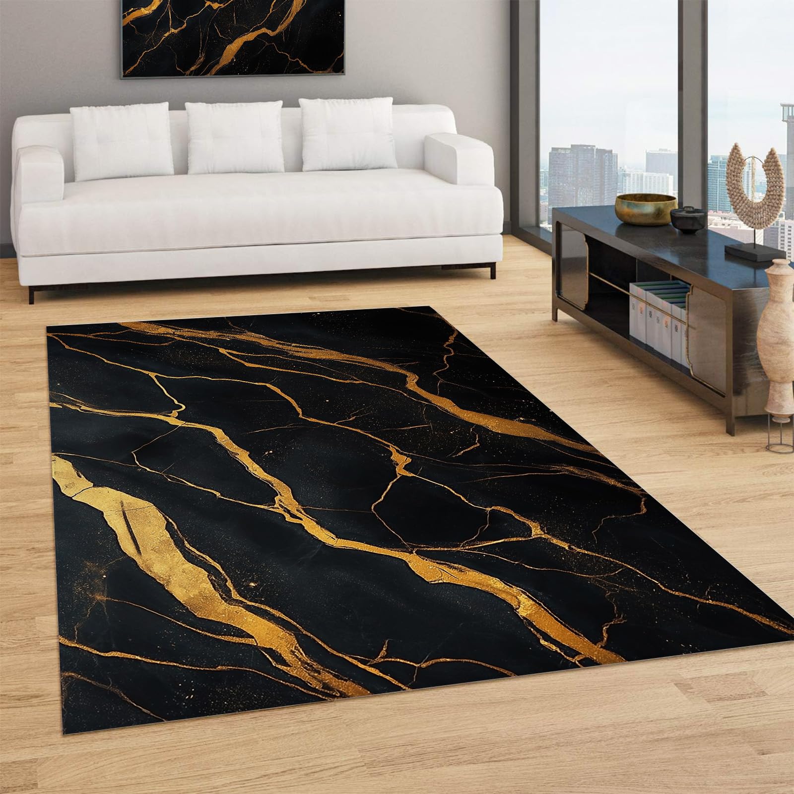 Tapis de salon lavable fini les taches avec ce grand tapis antidérapant