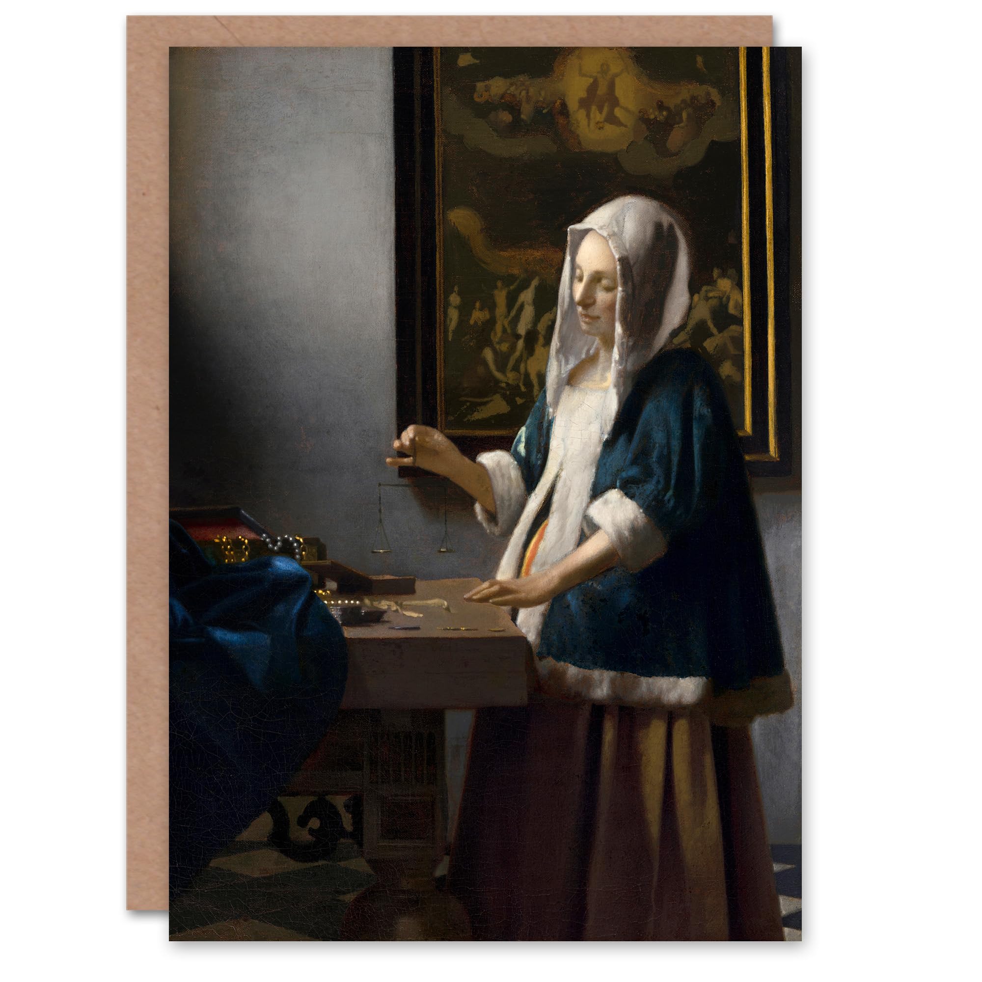 Artery8 Johannes Vermeer Art Card Woman Holding a Balance
