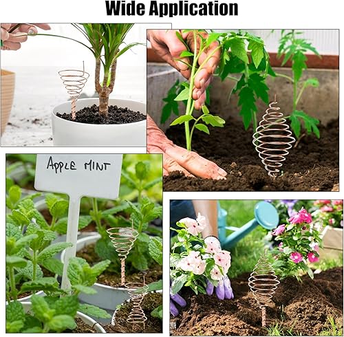 Miniatura 6 de Antenas de cobre para jardinería de electrocultura DIY con plantilla de bobinado de bobina Fibonacci - Plantilla de bobina de bobina de cultivo
