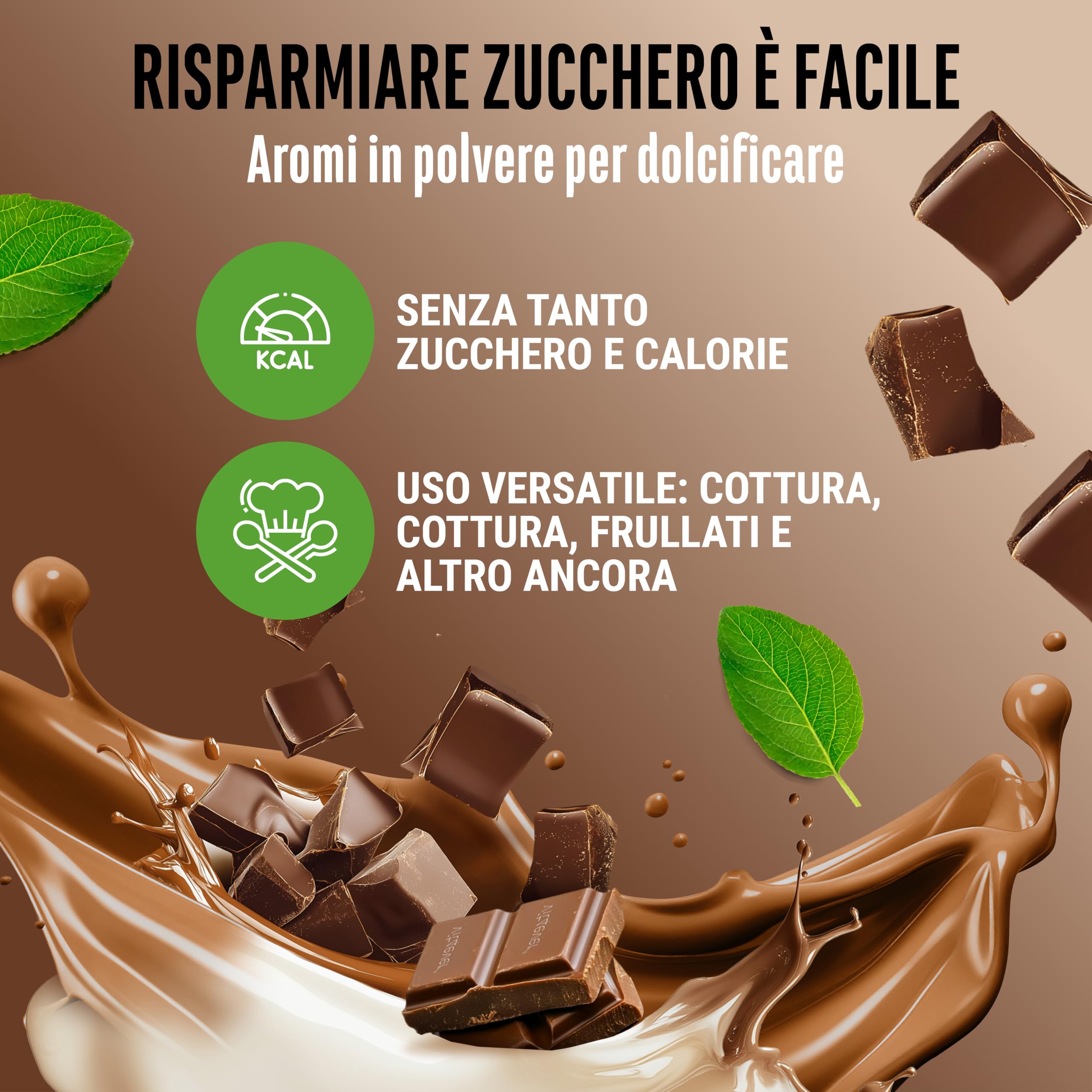 Polvere di Aromi Vaniglia 250 g - Cioccolato al latte - Uso versatile per cibi e bevande - Polvere di aromi - FLAVOR CRAFT