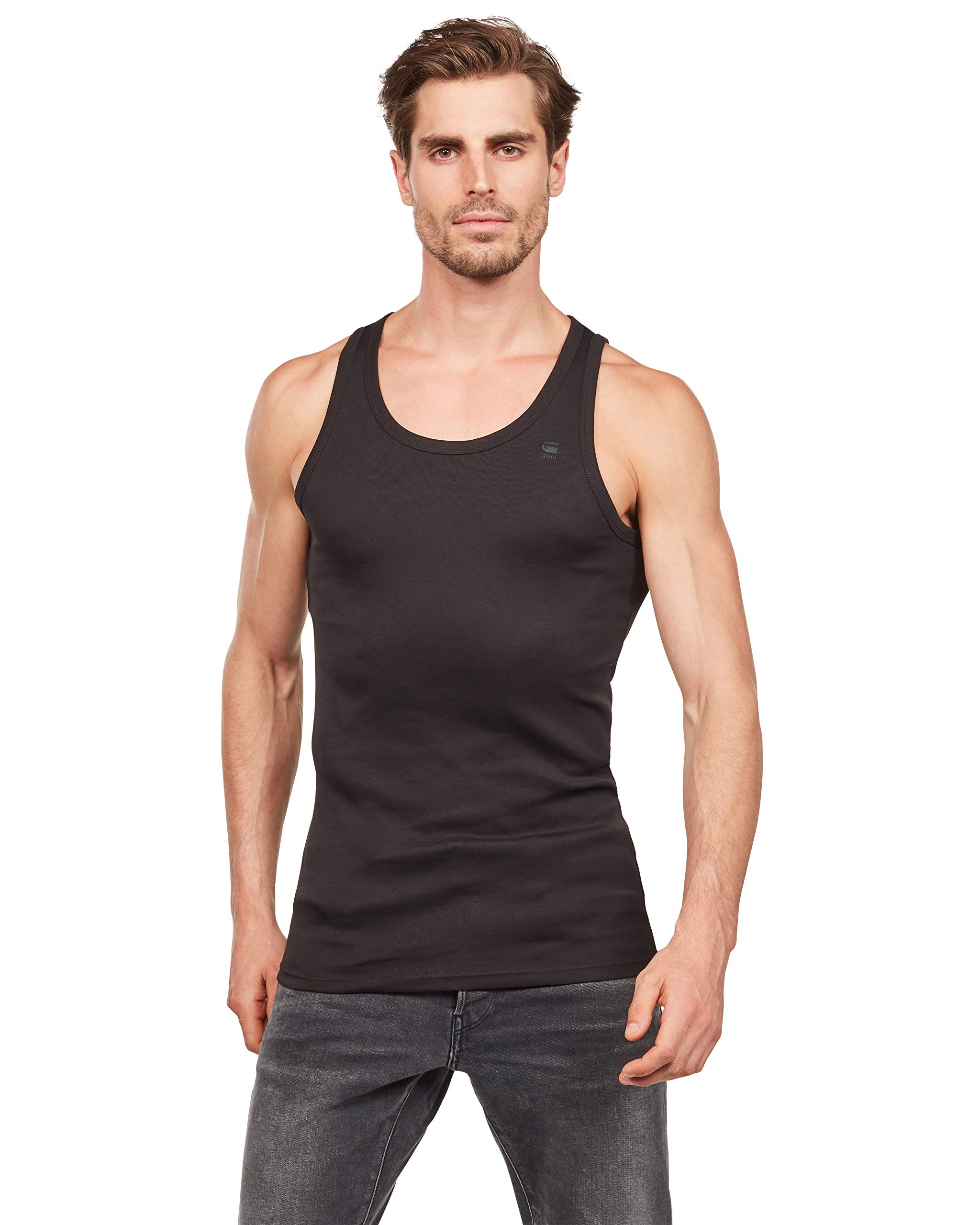 G-Star Men's Black (Black D07206-124-990) Base Tank Top 2-Pack, Extra Small