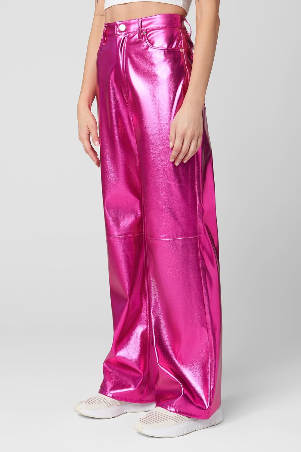 [BLANKNYC] Womens Franklin High Rise Vegan Leather Pant with Knee SeamPants