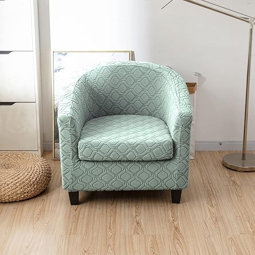 Miniatura 7 de MIFXIN Funda para silla de bañera de jacquard elástica de 2 piezas con funda de cojín, fundas extraíbles suaves para silla de club, sillón, sofá,