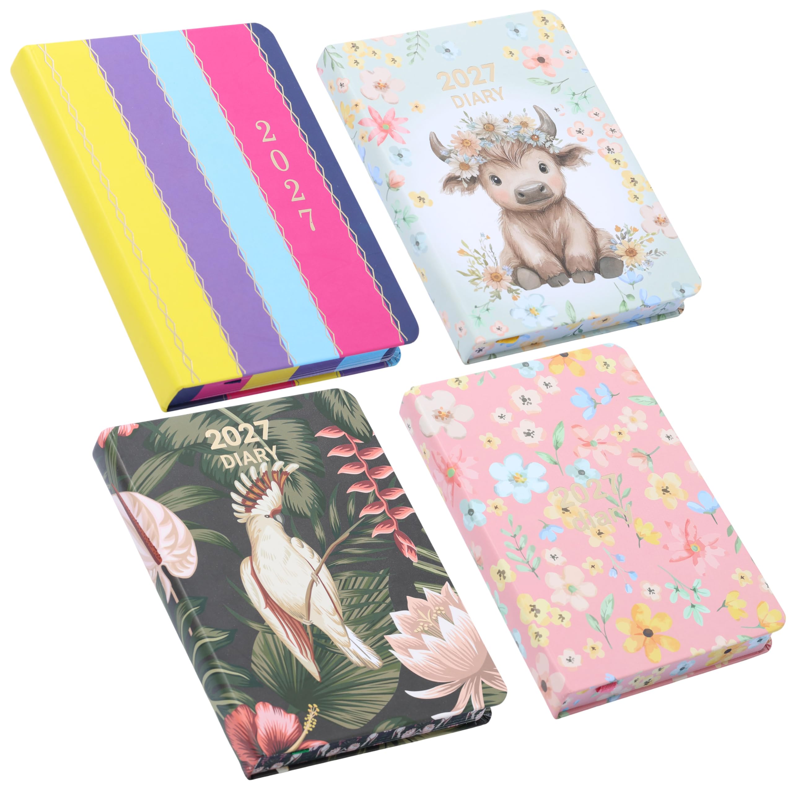 evelay 2027 Diary A6, Day to Page, Hardback, Full Year Planner, Luxury Printed Edge