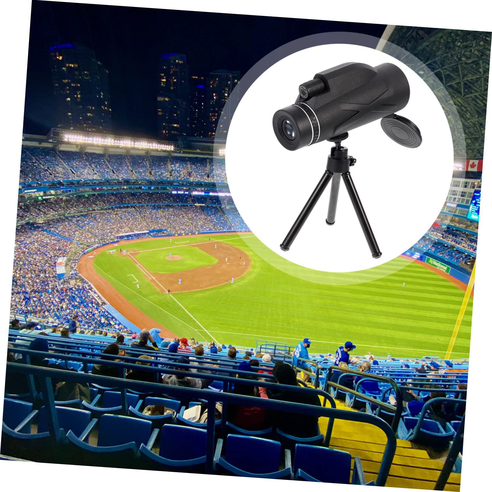 GRIRIW Night Vision 80x100 Waterproof Travel Telescope High Definition for Outdoor Use Random Color