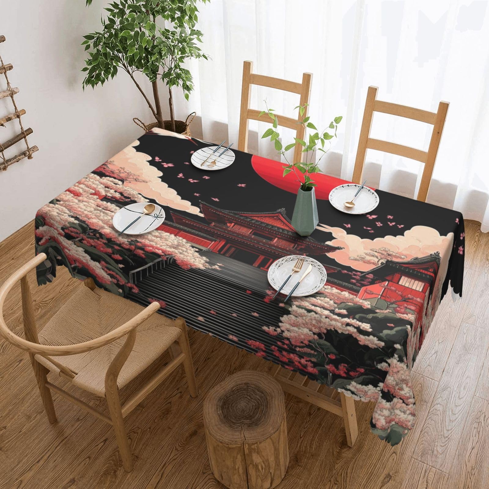 Nappe de jardin paysage japonais pour pique-niques et repas en extérieur