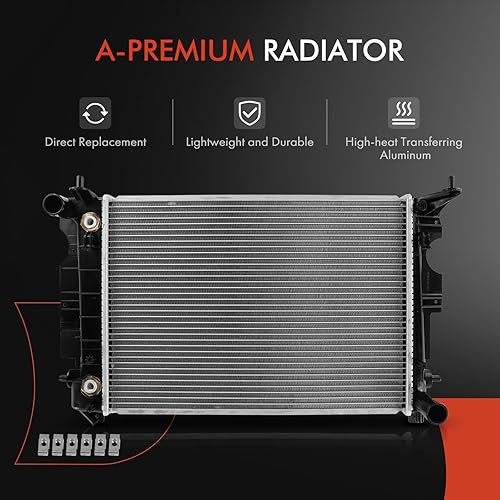 Miniatura 7 de A-Premium Radiador de refrigerante del motor con enfriador de aceite de transmisión compatible con Saab 9-3 1999-2002 900 1991-1998, repuesto #