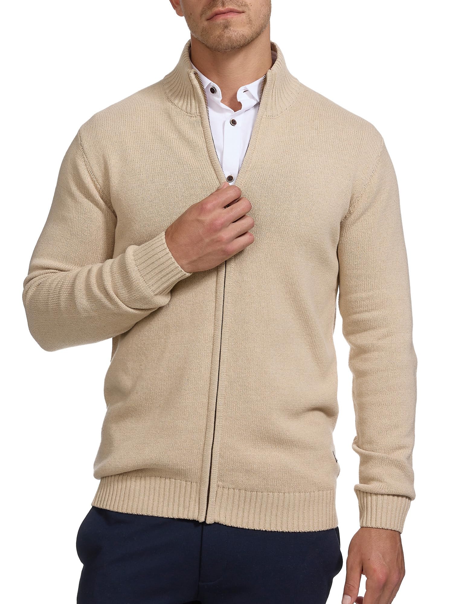 Indicode Cárdigan con Cuello Alto para Hombres