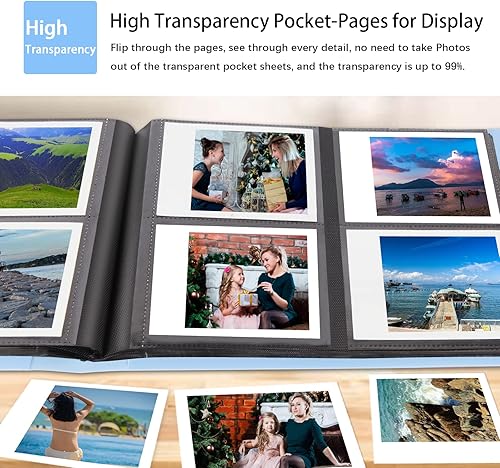 Miniatura 5 de Álbum de fotos de 160 bolsillos para Fujifilm Instax Wide 300, Polaroid 600 i-Type 3.5 x 4.5 pulgadas, compatible con cámara instantánea Polaroid