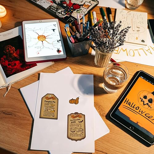 Miniatura 5 de CRASPIRE Etiqueta de hombre de jengibre, sellos de goma transparente, recetas de murciélagos de Navidad, recetas de calabaza, sellos transparentes