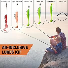 TRUSCEND Widely Used Fishing Lures & Tackle Kit Worth Every Penny, Selected Fishing Kit for Freshwater Saltwater, Economic/Giftable/Premium Fishing Gear Set Available, Starter Accessories for Family