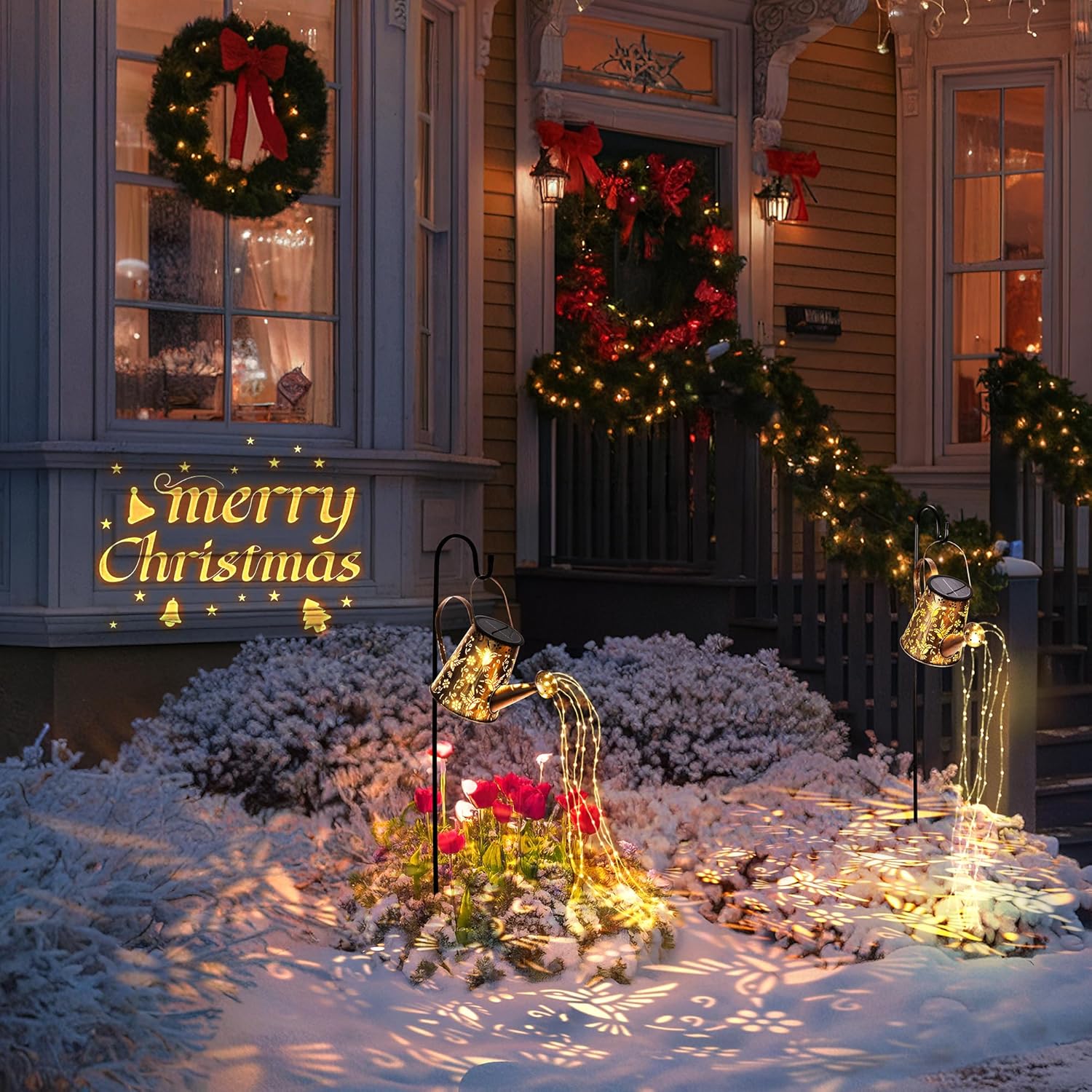 Solar Lights Outdoor Garden Decor, Large Lanterns Watering Can Lights Gardening Gifts for Mom Women Grandma Birthday, Hanging Lights Outdoor Decoration for Yard Porch Patio Backyard - Image 9