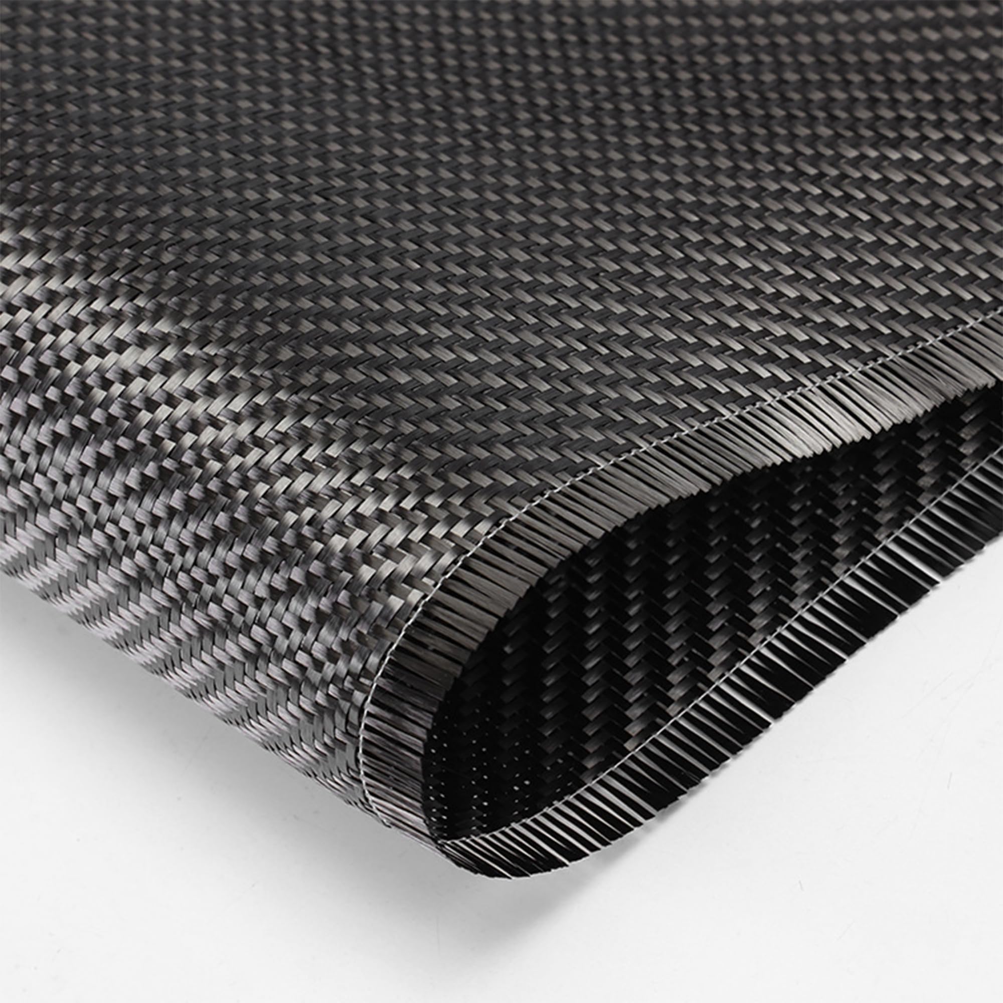 1,3 m x 30,5 cm Kohlefaser-Stoffrolle, 3K-Twill-Gewebe, 200 g/m², schwarzes Kohlefasertuch für Verstärkung, Auto-Heimwerker, Marine- und RC-Projekte