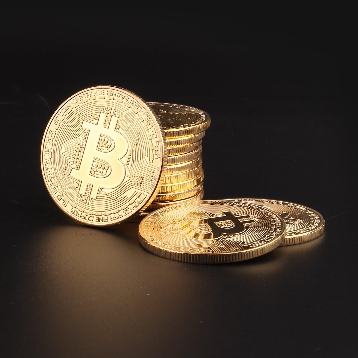 Amazon ビットコイン Bitcoin Collectible ギフト バーチャル レプリカ 仮想 通貨 コイン グッズ アートコレク メッキ ライトコイン 記念硬貨 コレクション 五枚入り ゴールド 通販