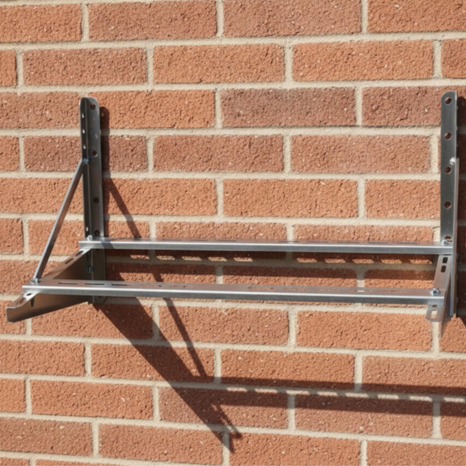 Supporto per Climatizzatore Universale , 5p 68 59 125cm | Telaio Angolare Rinforzato, Staffa per Condizionatore, Completo di Viti di Fissaggio, Balcone, Insttori