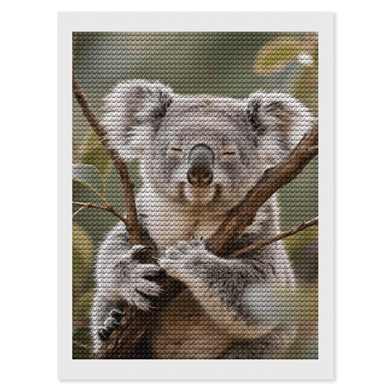 FodPand Koala 5D Diamond Painting Kits for Adults Beginners Full Drill Round Diamond Dots Pictures Gem Art Supplies for Home Wall Room Decoration DIY Craft Set Gift 12x16