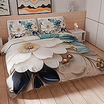 PETTI Artigiani Italiani – Set Copripiumino Singolo 135×200 cm (1 Federa 75×50 cm Inclusa), Parure Copripiumino Microfibra con Stampa Digitale Floreale 05 19 – Made in Italy