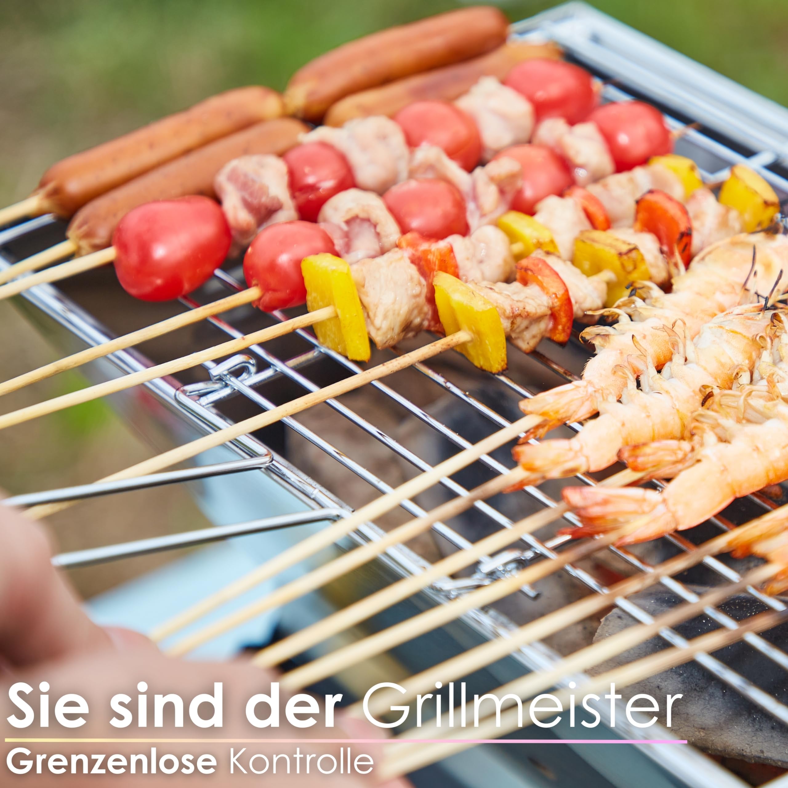 Steinborg Klappgrill | Laptopgrill | Campinggrill | Blitzschneller Aufbau | Hitzebeständiger Rahmen | Große Lüftungsschlitze | Holzkohlegrill | Kohlegrill | Geringes Gewicht | Geeignet für Holzkohle