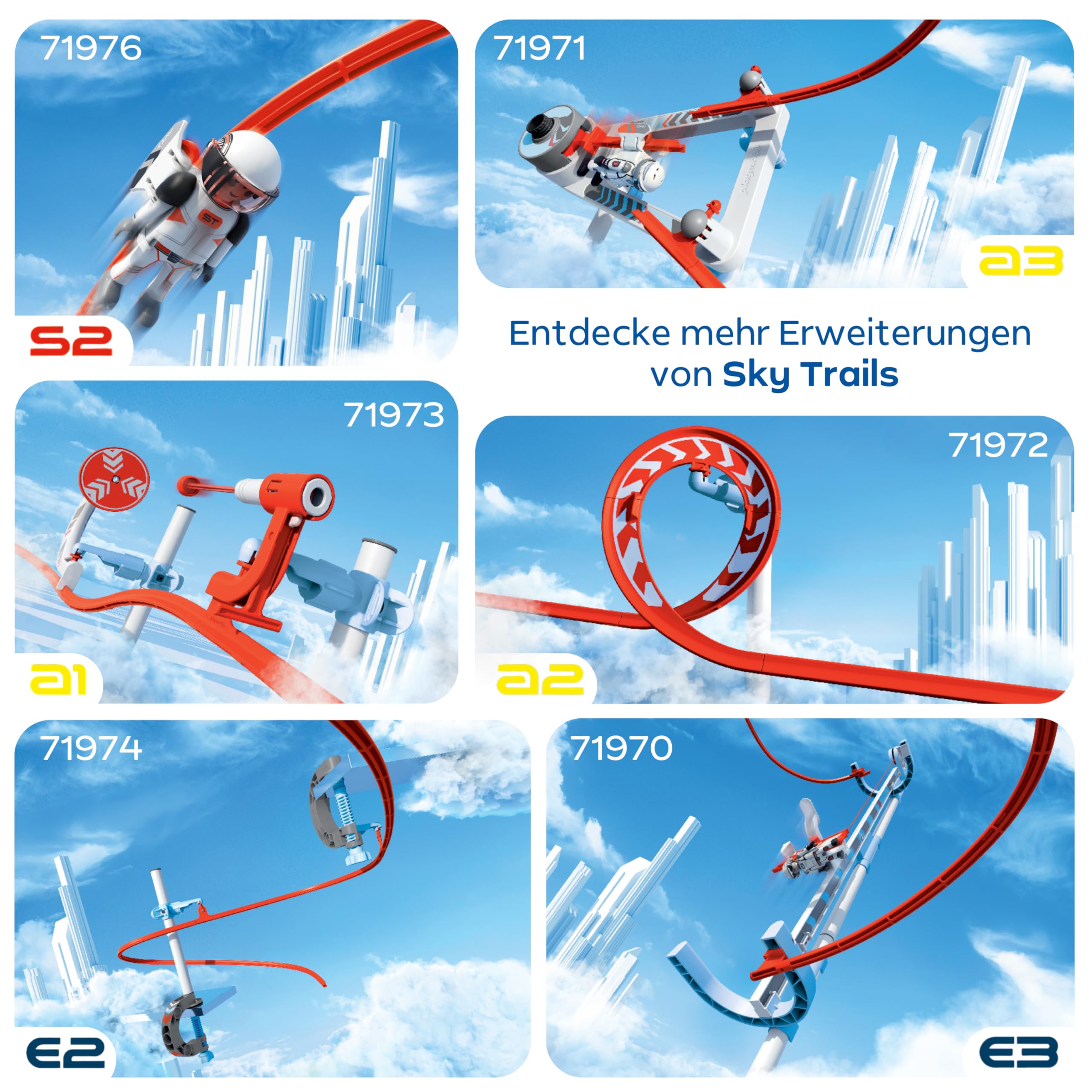 Sky Trails | Track Blaster | Konstruktionsspielzeug für rasante Strecken & Action | Baue, verbinde & erlebe spannende Abenteuer Kinder ab 7 Jahren | 71973
