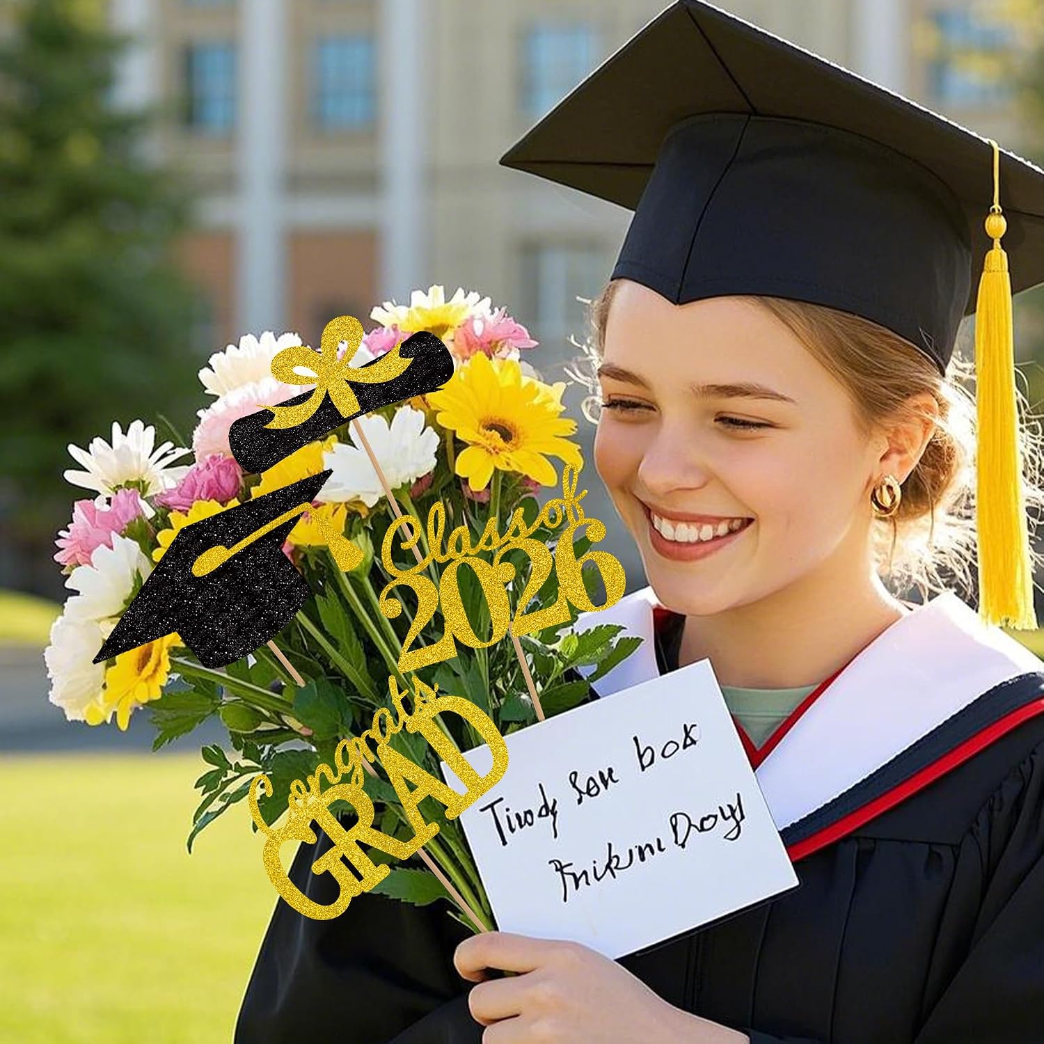 Graduation Decorations 2026, 20Pcs Black Gold Graduation Centerpieces for Tables, Class of 2026 Graduation Table Decorations 2026 Grad Party Decorations Centerpieces Table Graduation Party Decorations thumbnail
