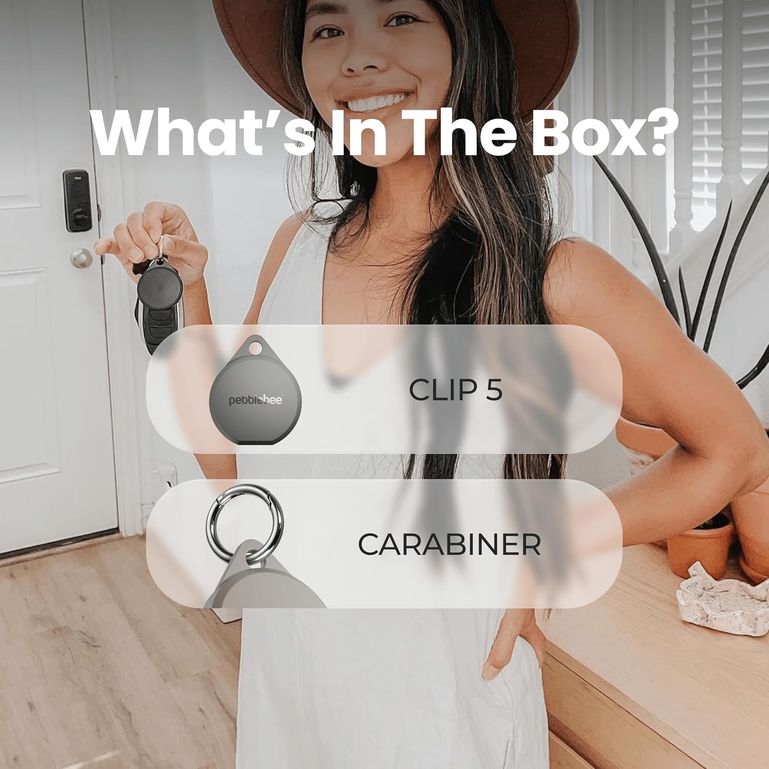 Pebblebee Clip 5 | Rechargeable Bluetooth Tracker Tag for Keys & Bags | Alternative to Air Tag & Android Trackers | 130 dB Siren, Bright LED Strobe, 12-Month Battery, Alert Safety Mode & Phone Finder - Image 9