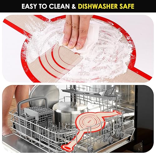 Miniatura 8 de Forros de silicona mejorados para horno holandés, suministros para hornear de masa madre, tapete de pan antiadherente reutilizable, hoja de hierro