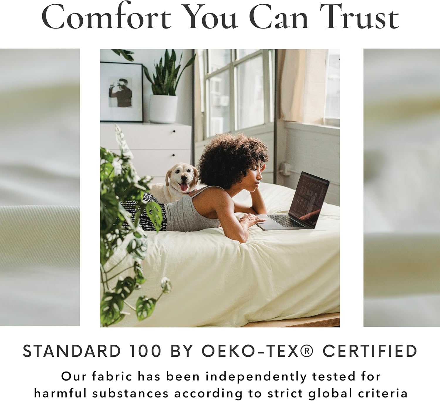 Bamboo Bay 6 Piece King Size Sheet Set, 100% Viscose Made from Bamboo, Breathable, Ultra Soft Cooling Bed Sheets for Hot Sleepers, Beddings with Deep Pockets Fit 16" Mattress, Ivory - Image 3