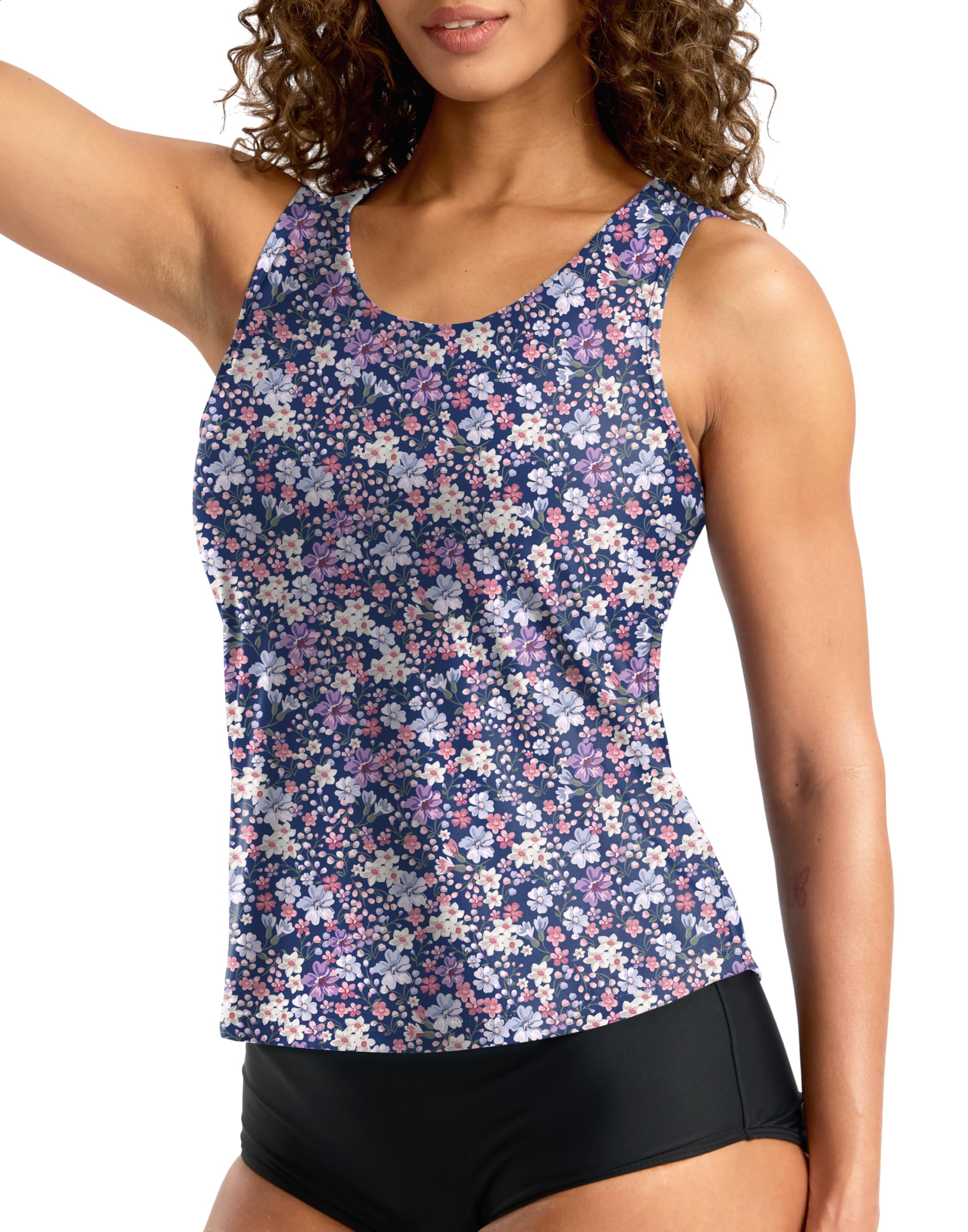 G Gradual Tankini Tops for Women High Neck Swimsuits Swim Top Modest Bathing Suit Swimwear Tank Top only No Bottom