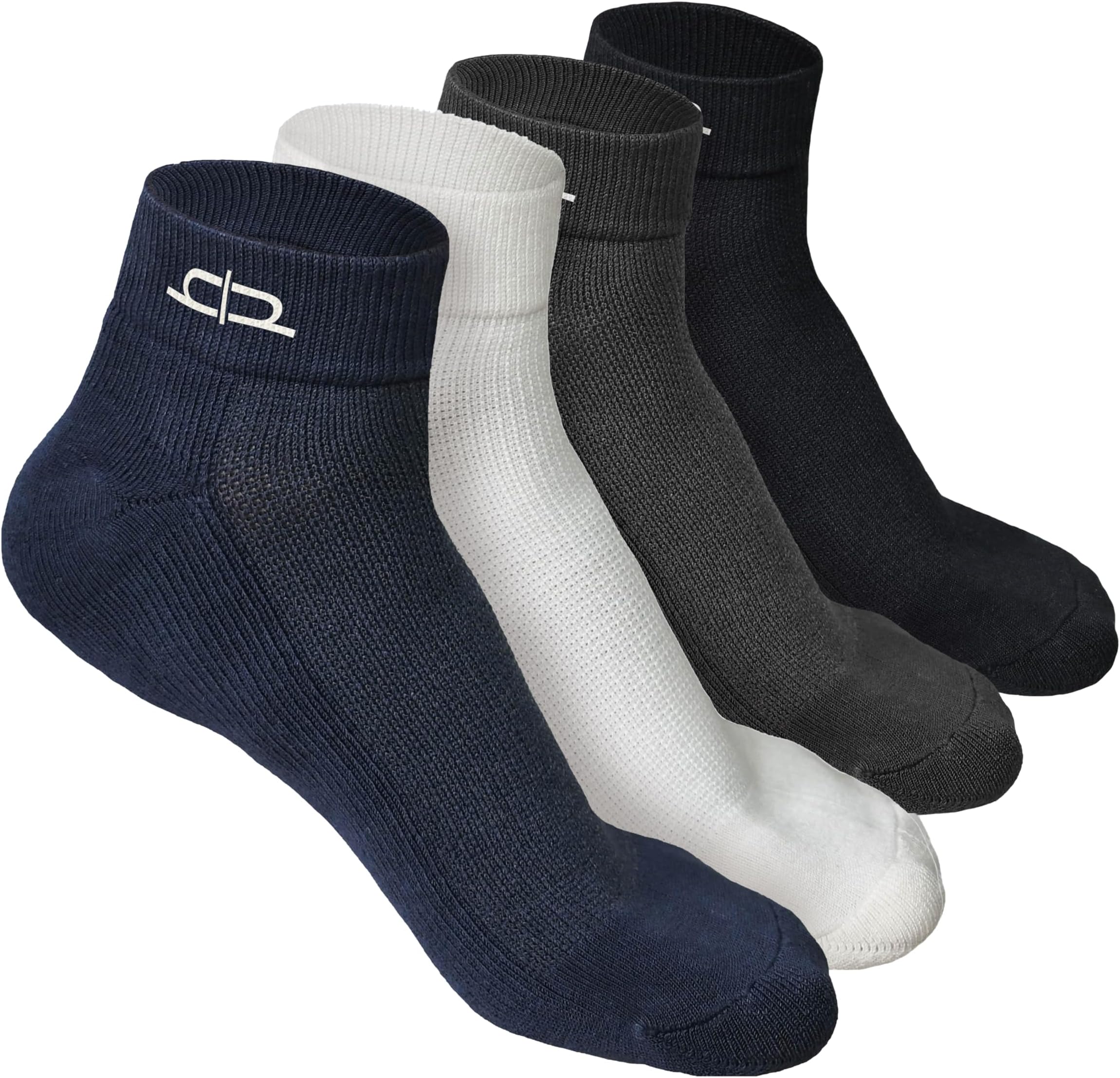 Bamboo Socks for Men | Quarter Ankle Socks | Grip Socks, Odour-Free and Breathable | 3X Softer than Cotton Socks